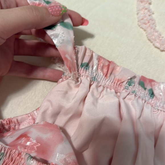 Cider Pink Floral Mini Milkmaid Dress - Picture 6 of 6